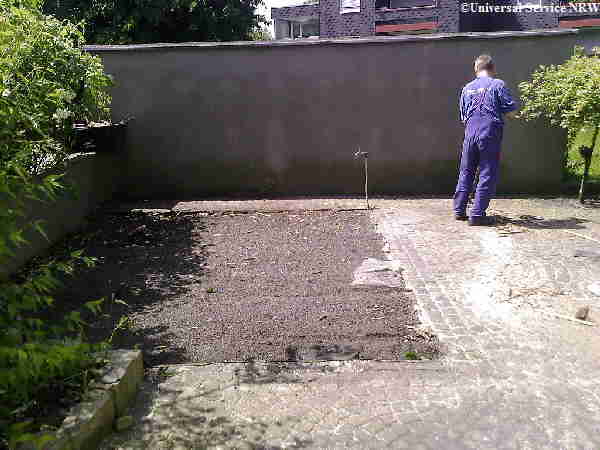 Universal Service NRW Baracke, Htte, entfernen, wegmachen, wegrumen